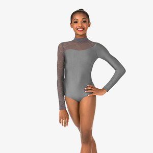 DoublePlatinum Girl Lace Long Sleeve Leotard